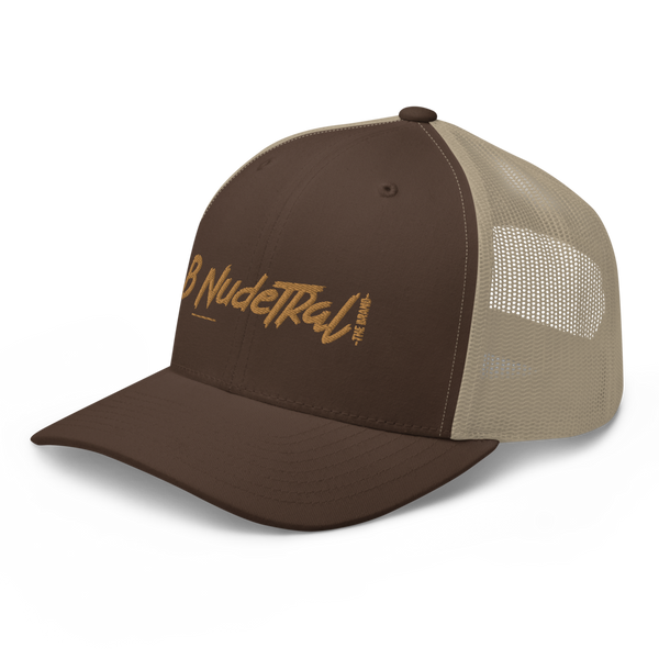 B NudeTRal "Neutral Writing Trucker" Hat