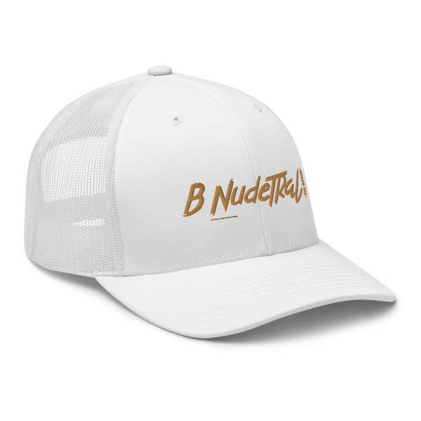 B NudeTRal "Neutral Writing Trucker" Hat